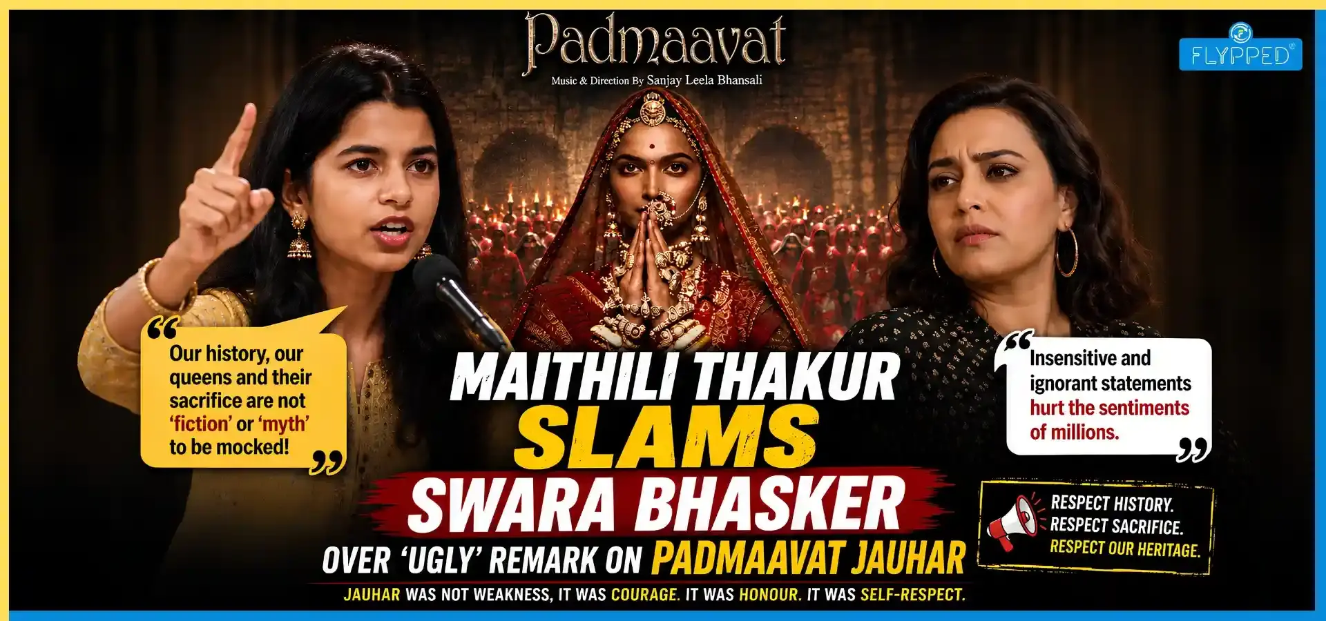 Maithili Thakur slams Swara Bhasker over Padmavat Remarks