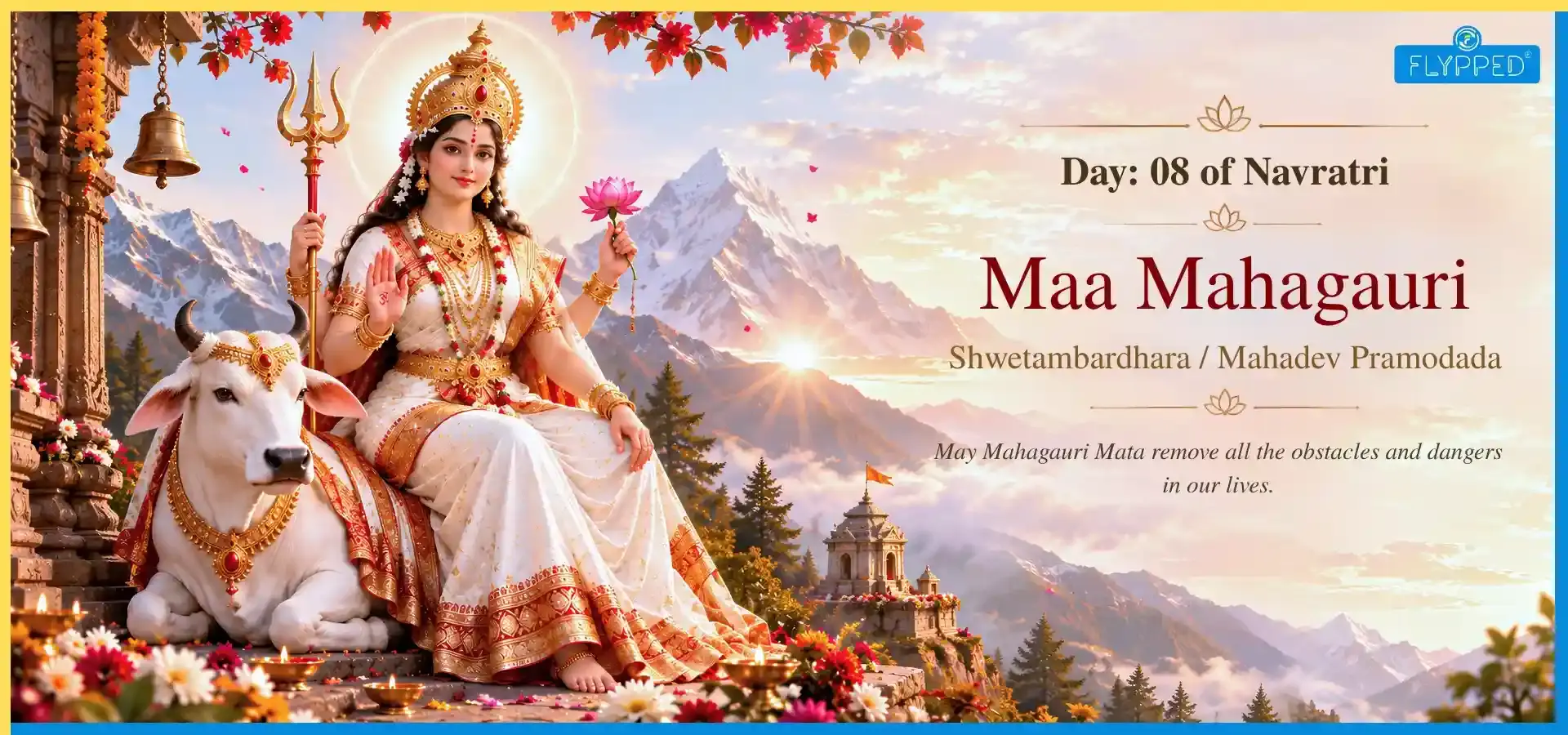 Navratri Day 8: Maa Mahagauri, the Goddess of Purity and Divine Grace