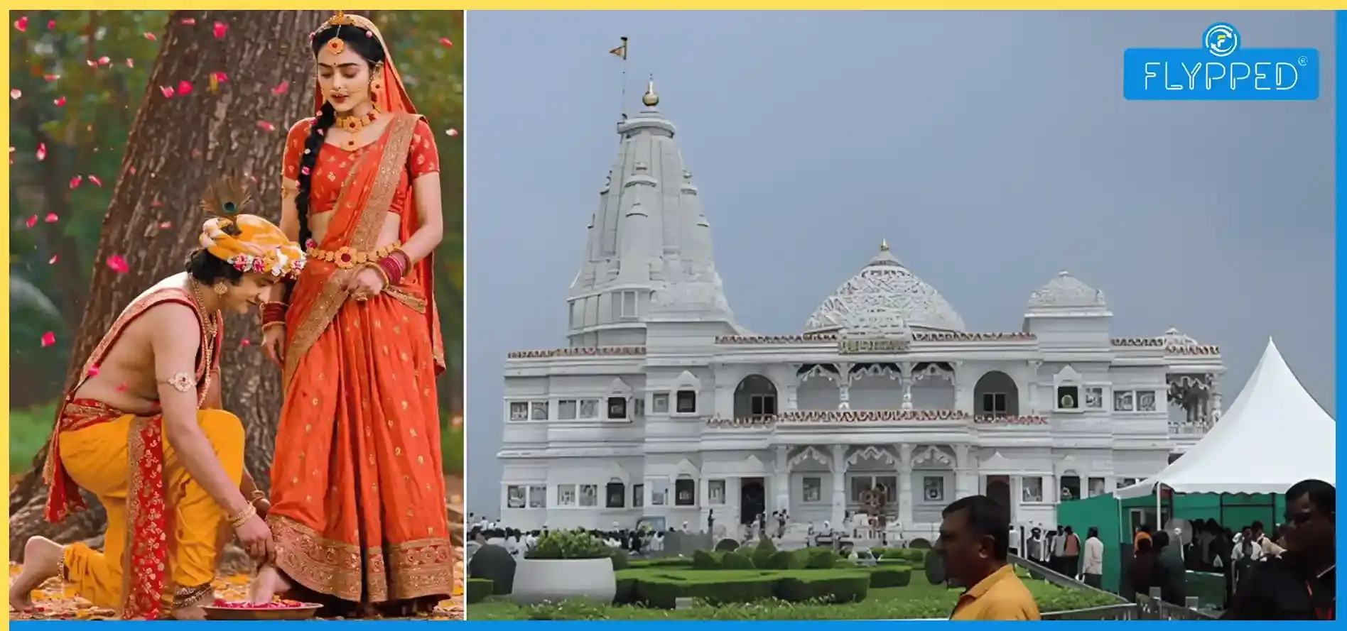 Temples where Radha is worshipped as Krishna's Guru, not lover