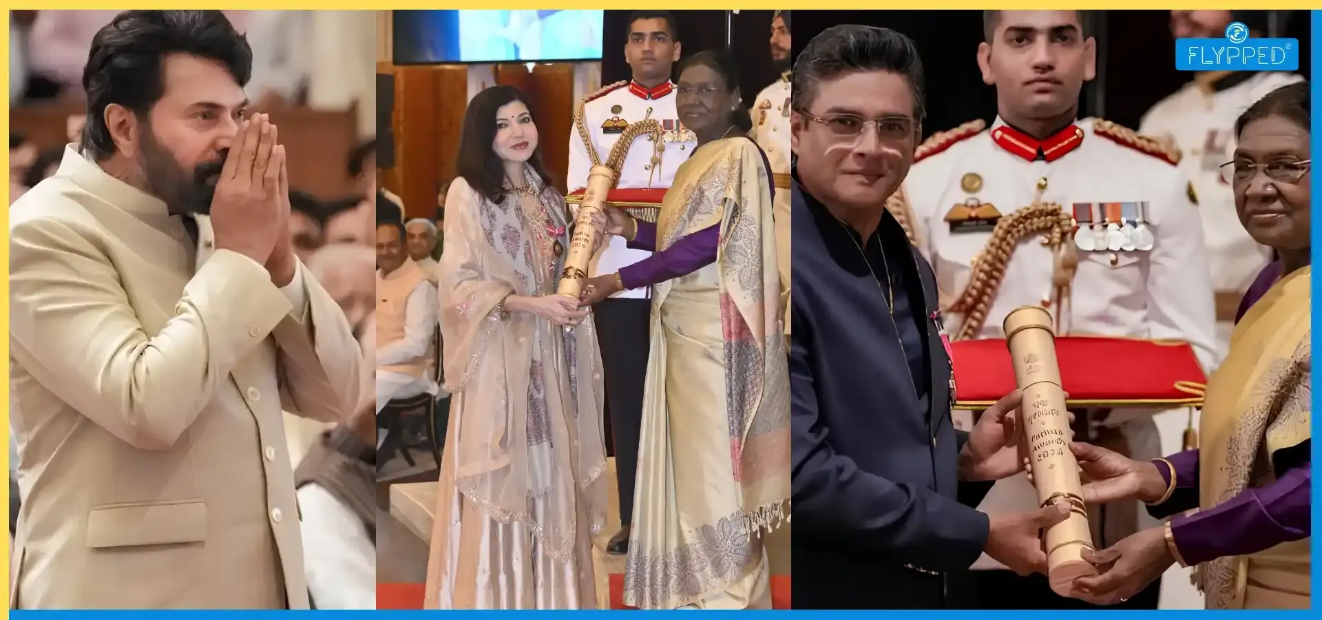 Padma Awards 2026: Mammootty, Alka Yagnik honoured by Murmu at Rashtrapati Bhavan ceremony