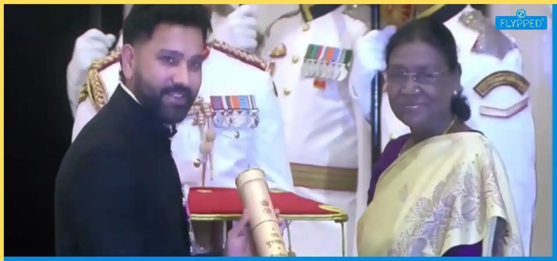 Rohit Sharma Padma Shri: Droupadi Murmu Honours Cricket Star in Delhi