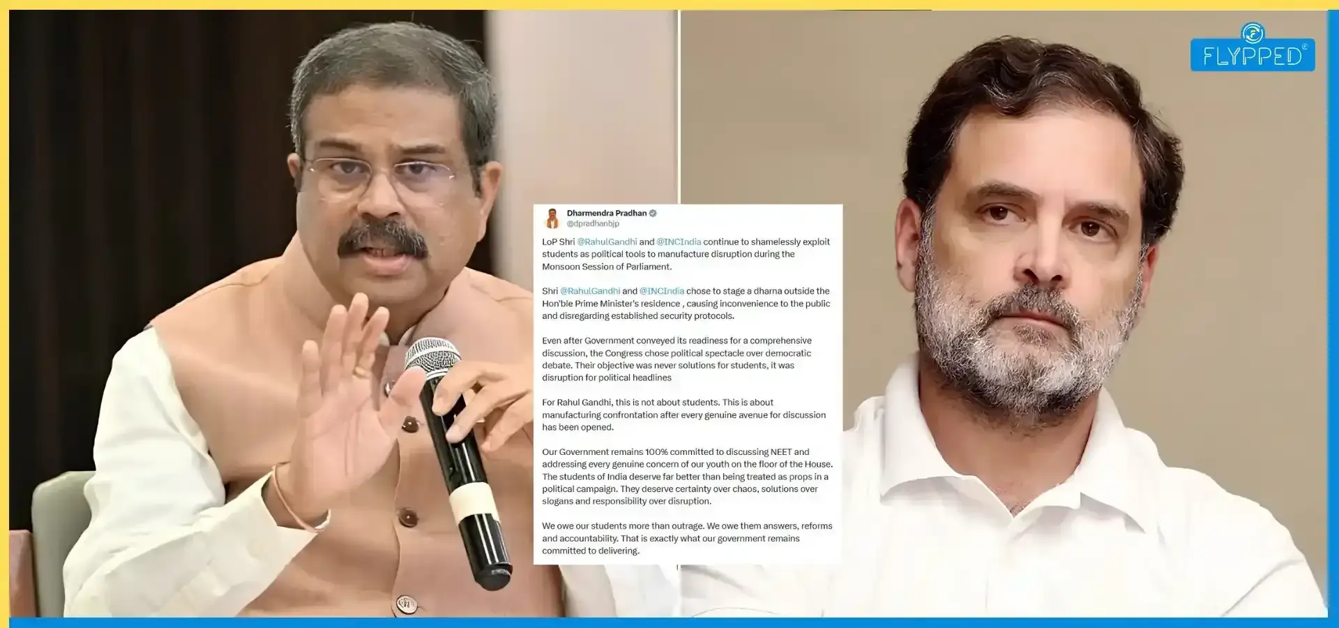 Dharmendra Pradhan Slams Rahul Gandhi; Says He Wants Headlines, Not Solutions