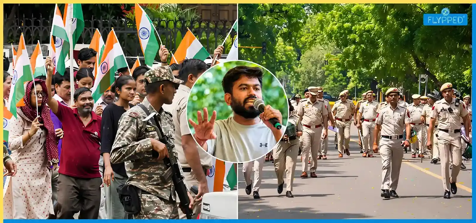 Abhijeet Dipke Delhi Protest: Security Tightened for Delhi's Tiranga March