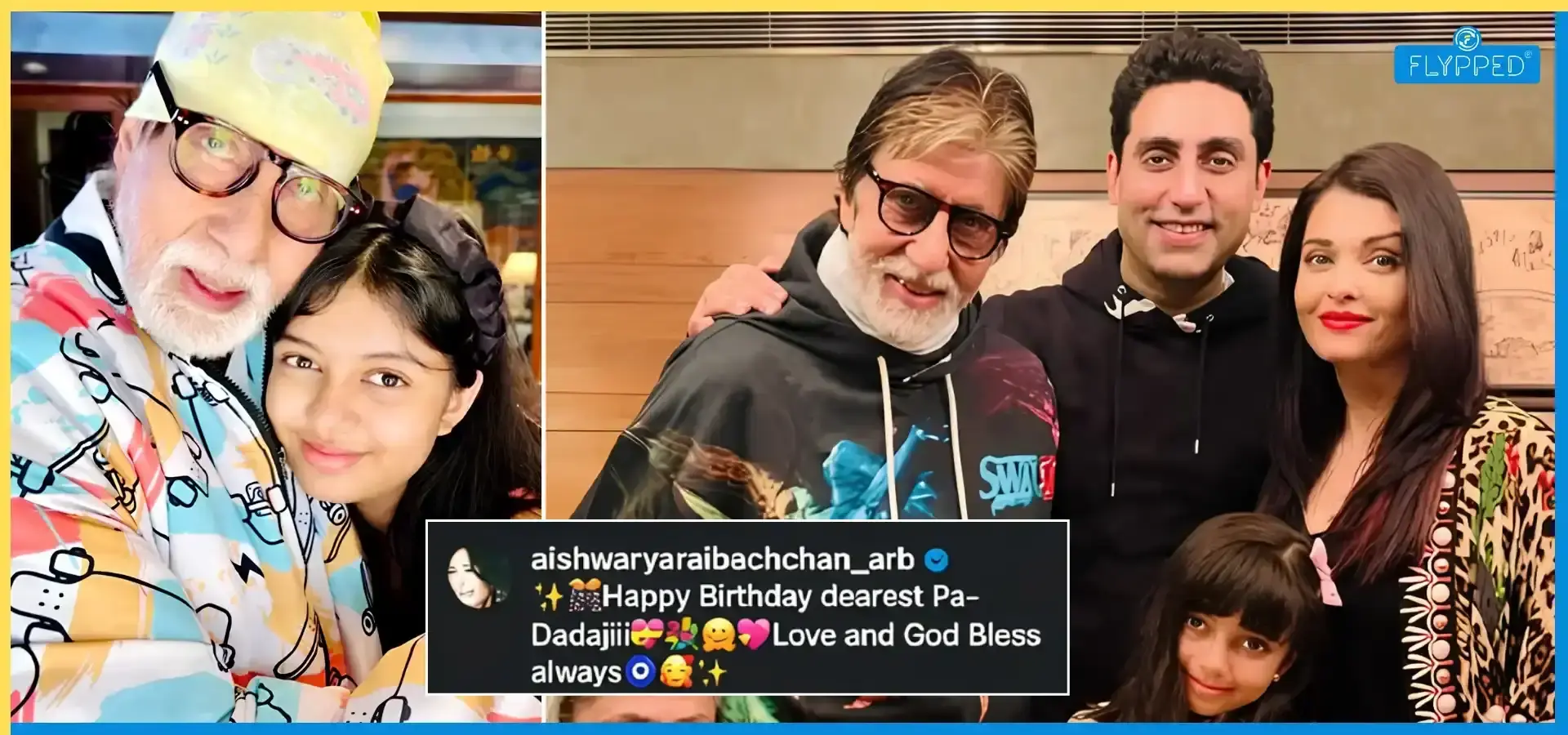 Amitabh Bachchan 84th Birthday: Aishwarya Rai Shares a Special Photo with Aaradhya and a Sweet Note