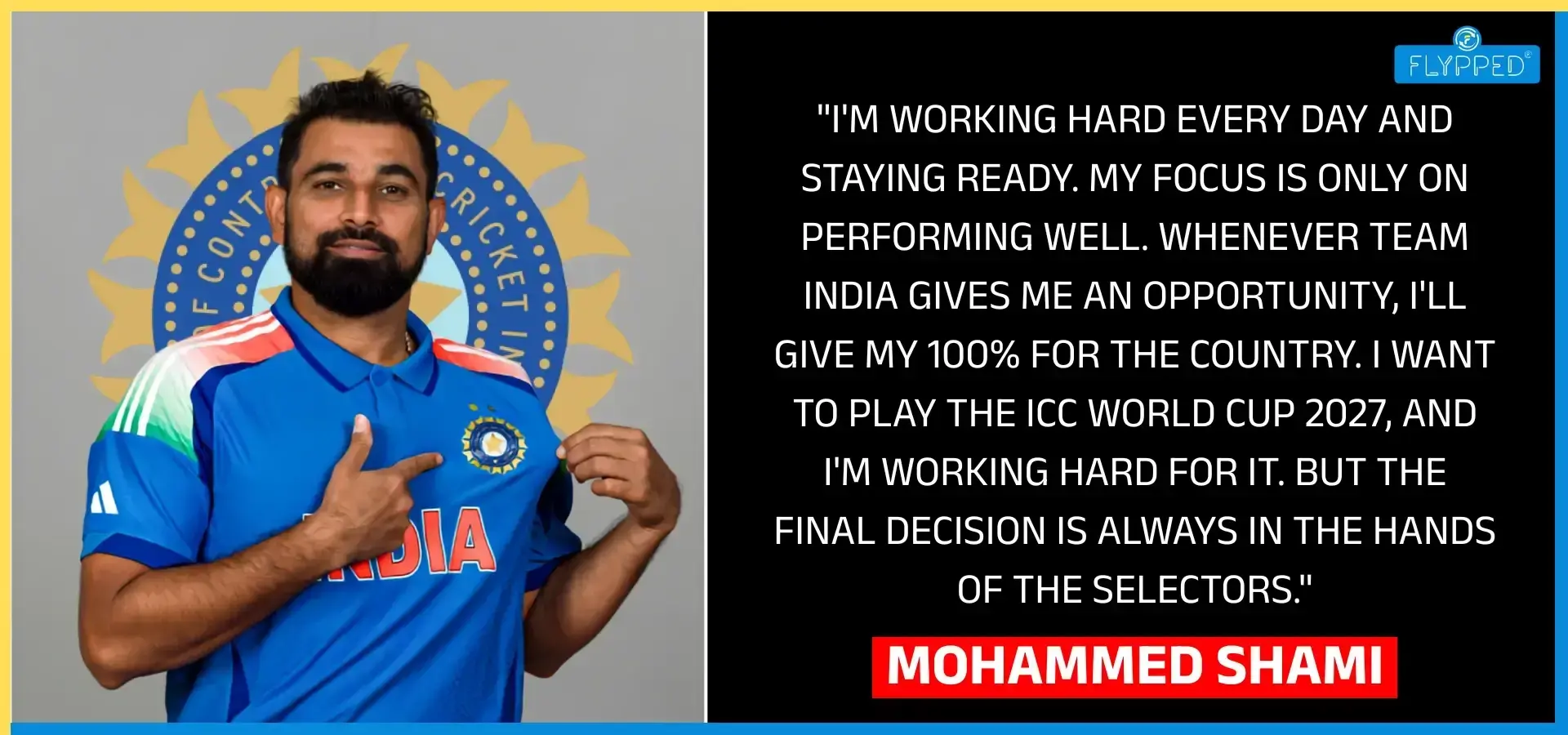 Mohammed Shami India Comeback: Eyes 2027 ODI World Cup Farewell