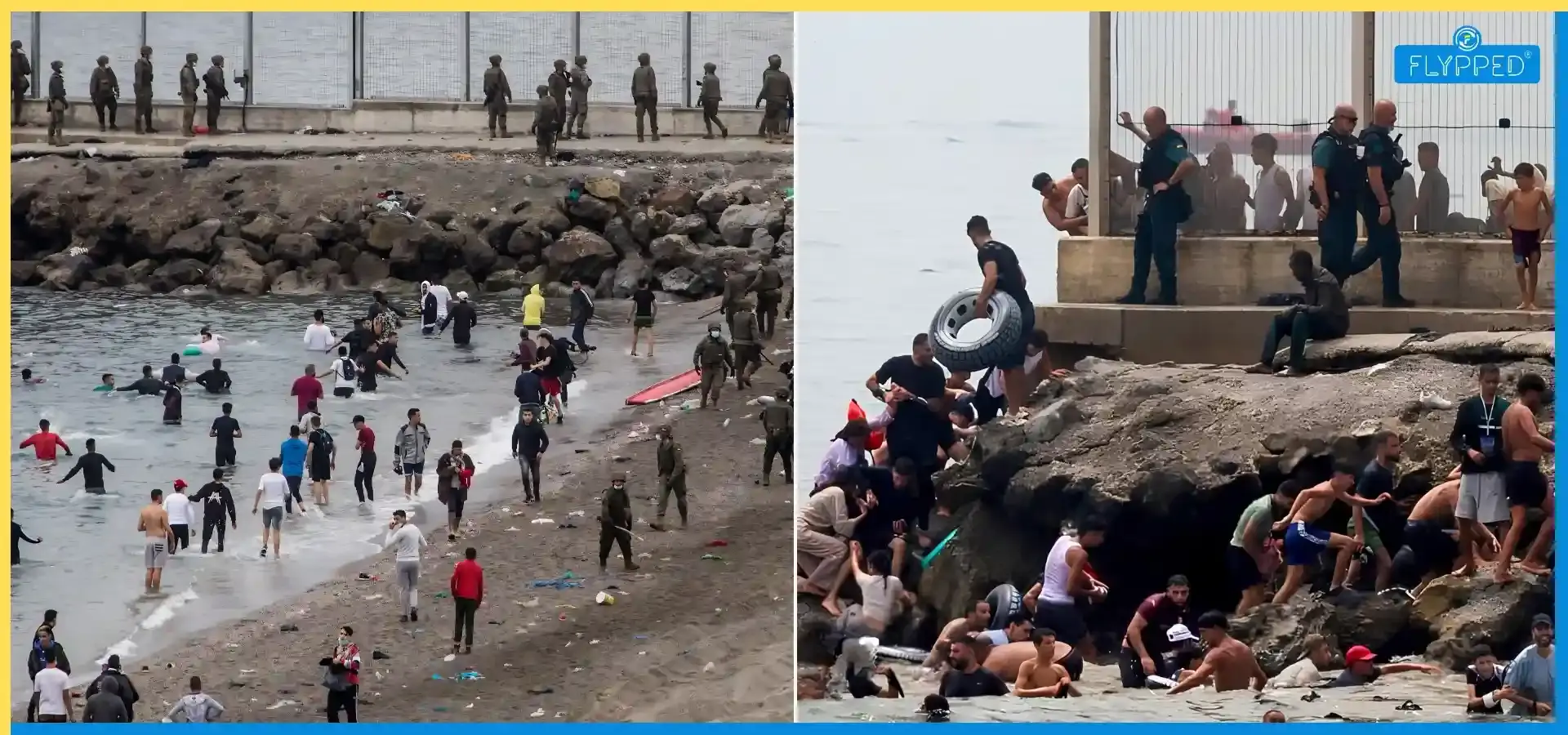 Morocco Ceuta Migrant Crisis: Hundreds of Migrants Swim From Morocco to Spain's Ceuta Enclave