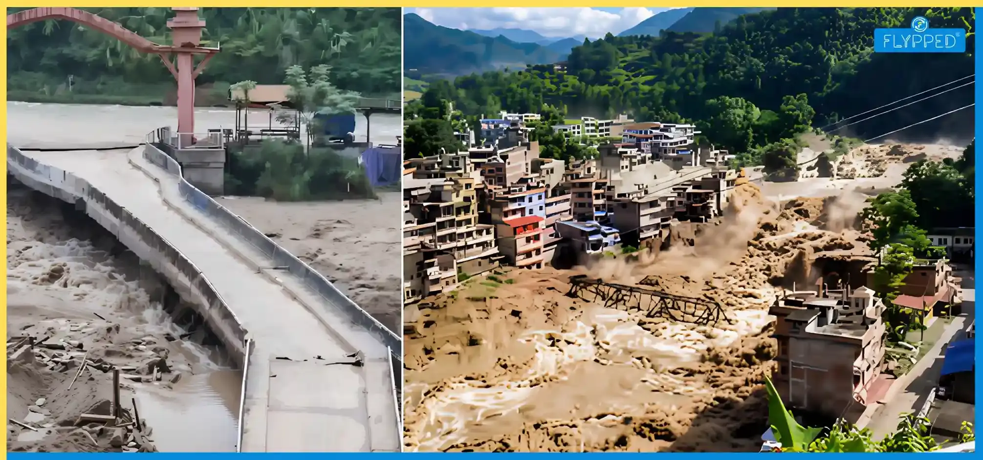 Nepal Flash Flood Disaster: Flood Sweeps Away Roads and Bridges, 8 Killed