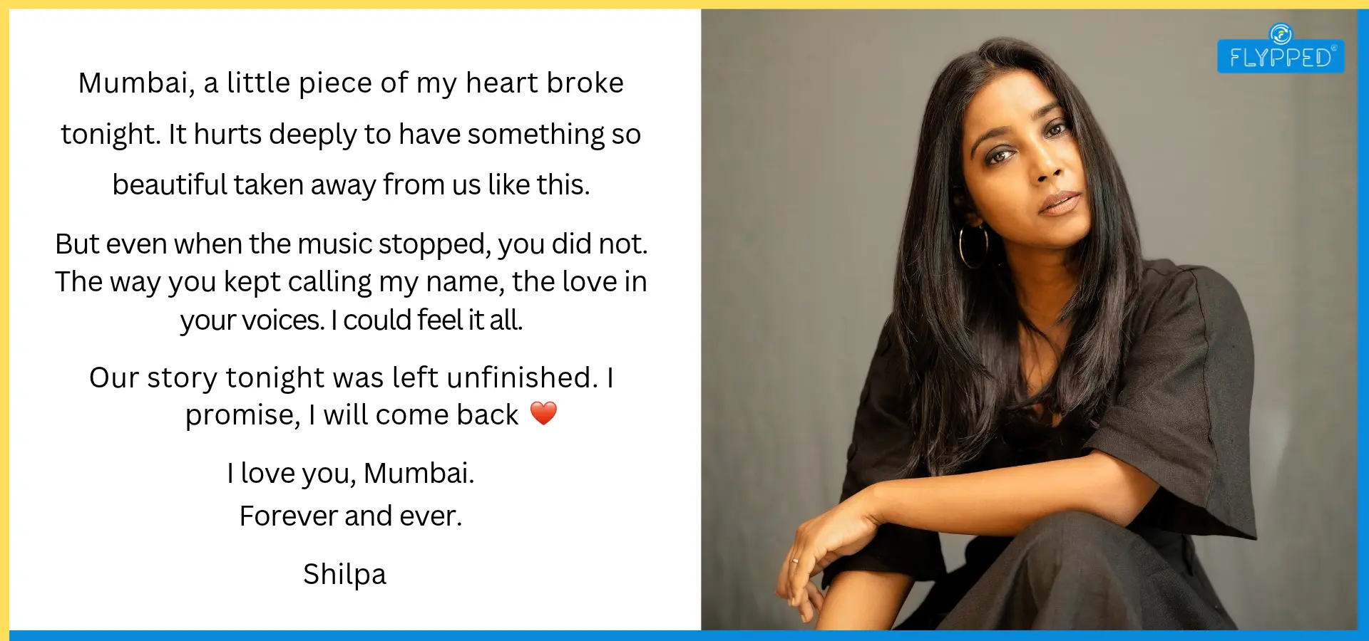 Singer Shilpa Rao Shares Her Disappointment on Instagram